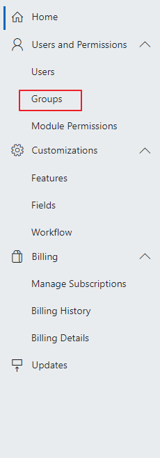 Column Permissions in Administration Settings