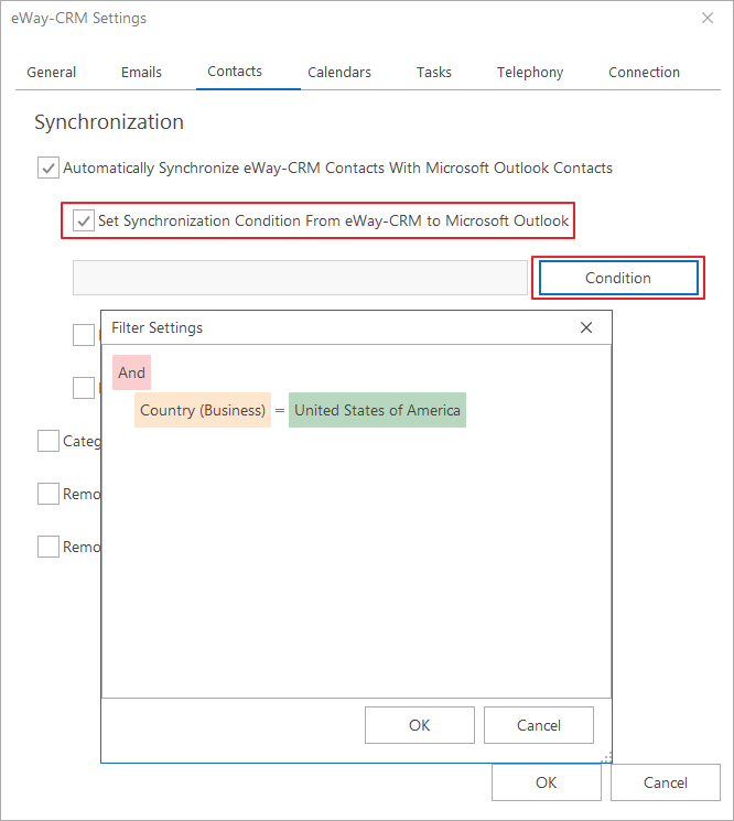 Filter Synchronized Contacts