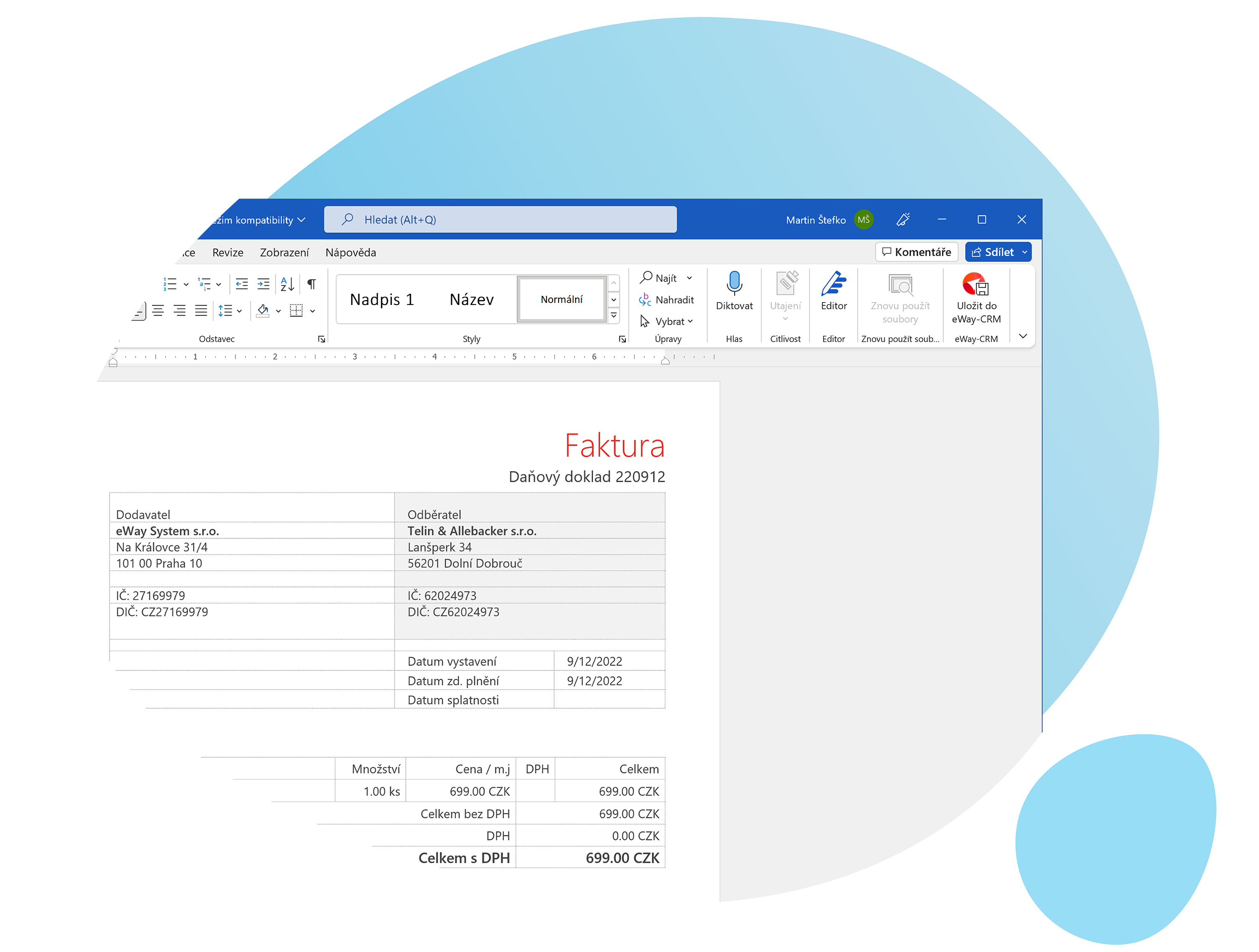 Faktura v eWay-CRM