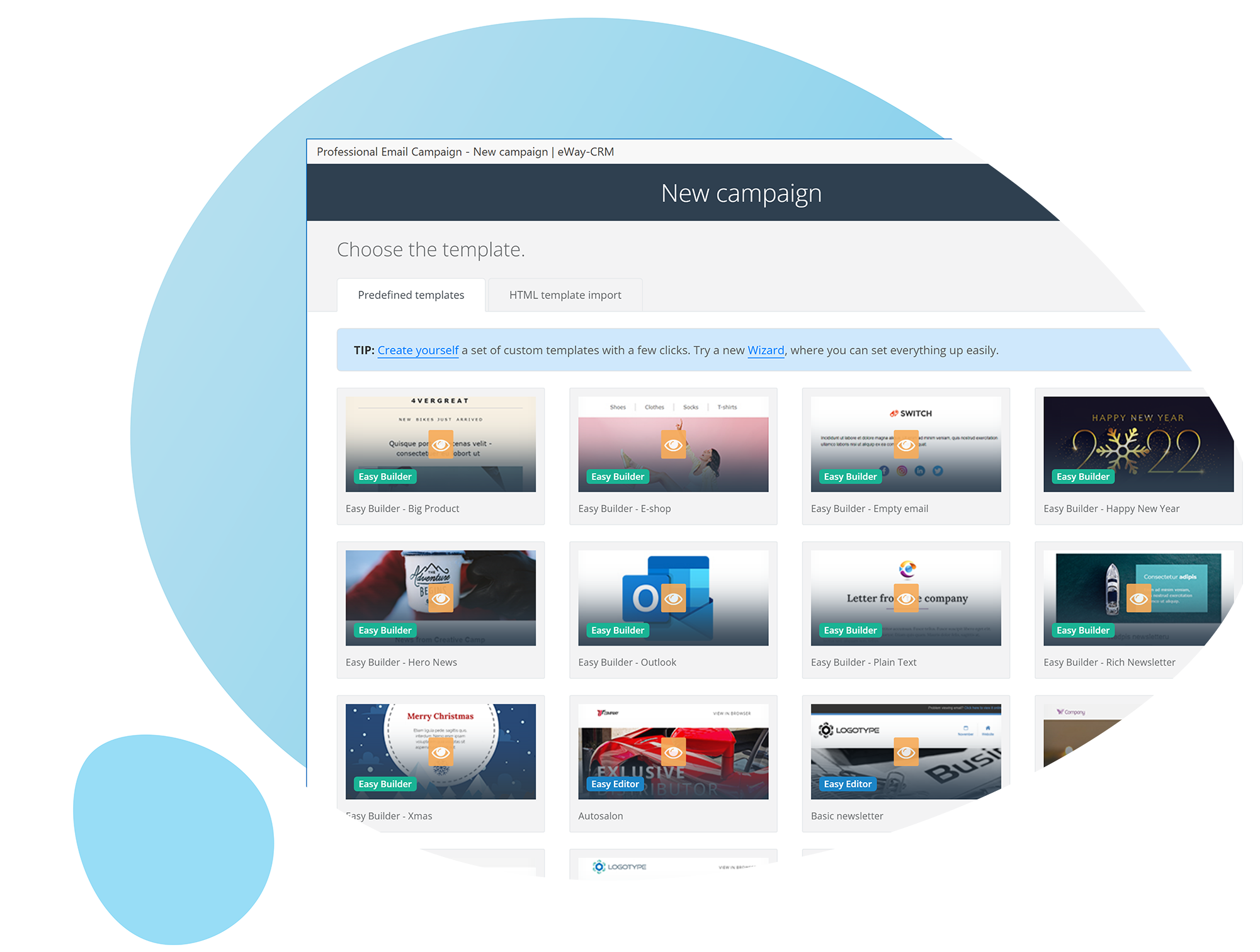 Marketing - Choose a Template Blue