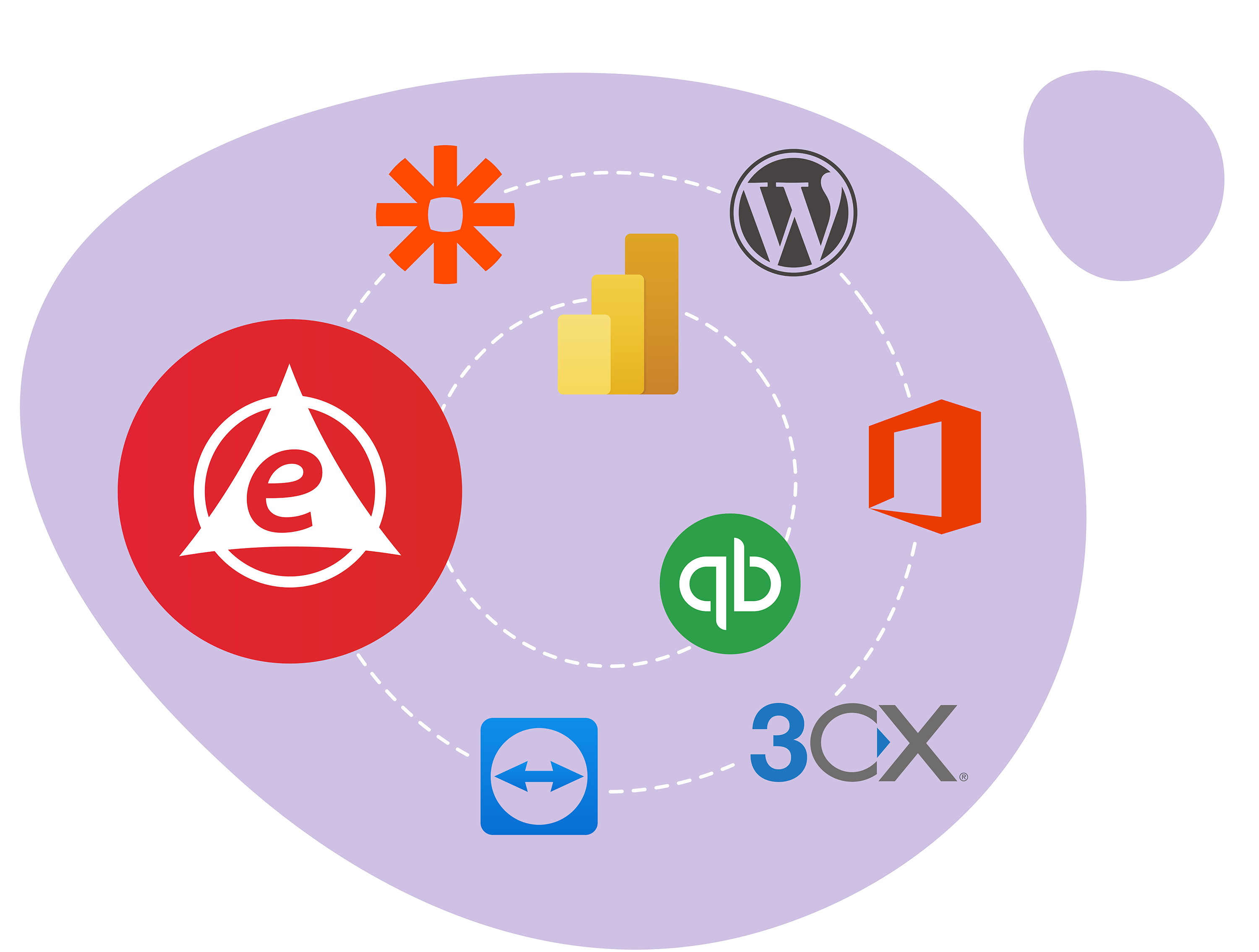 Integrations Zapier Purple