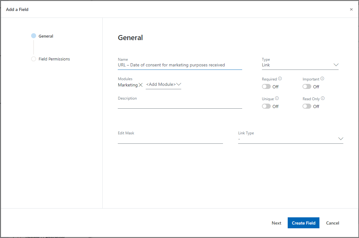 Link Custom Field