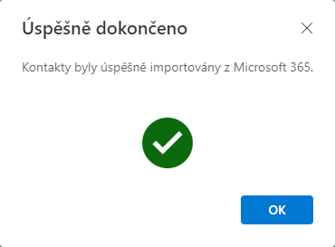 Úspěšný import