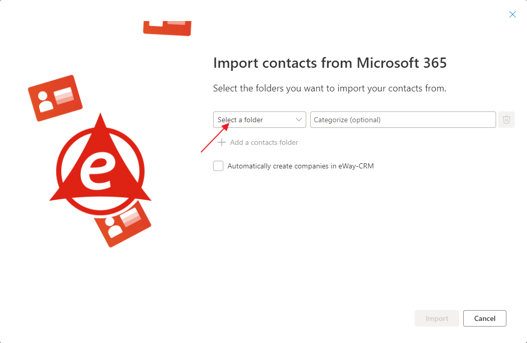 Import dialog