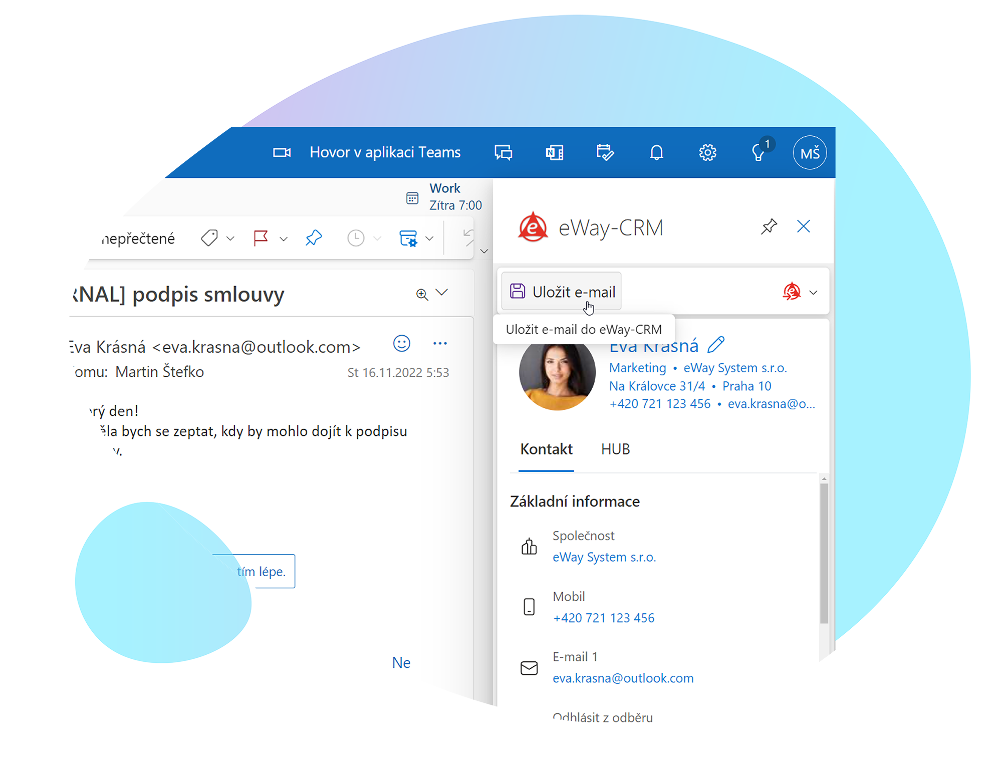eWay-CRM 365 - Save Email - CZ