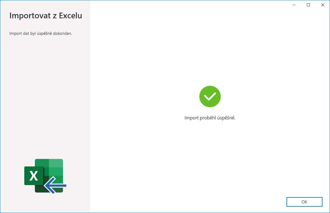 Úspěšný import