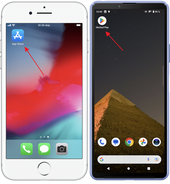 AppStore a Obchod Play