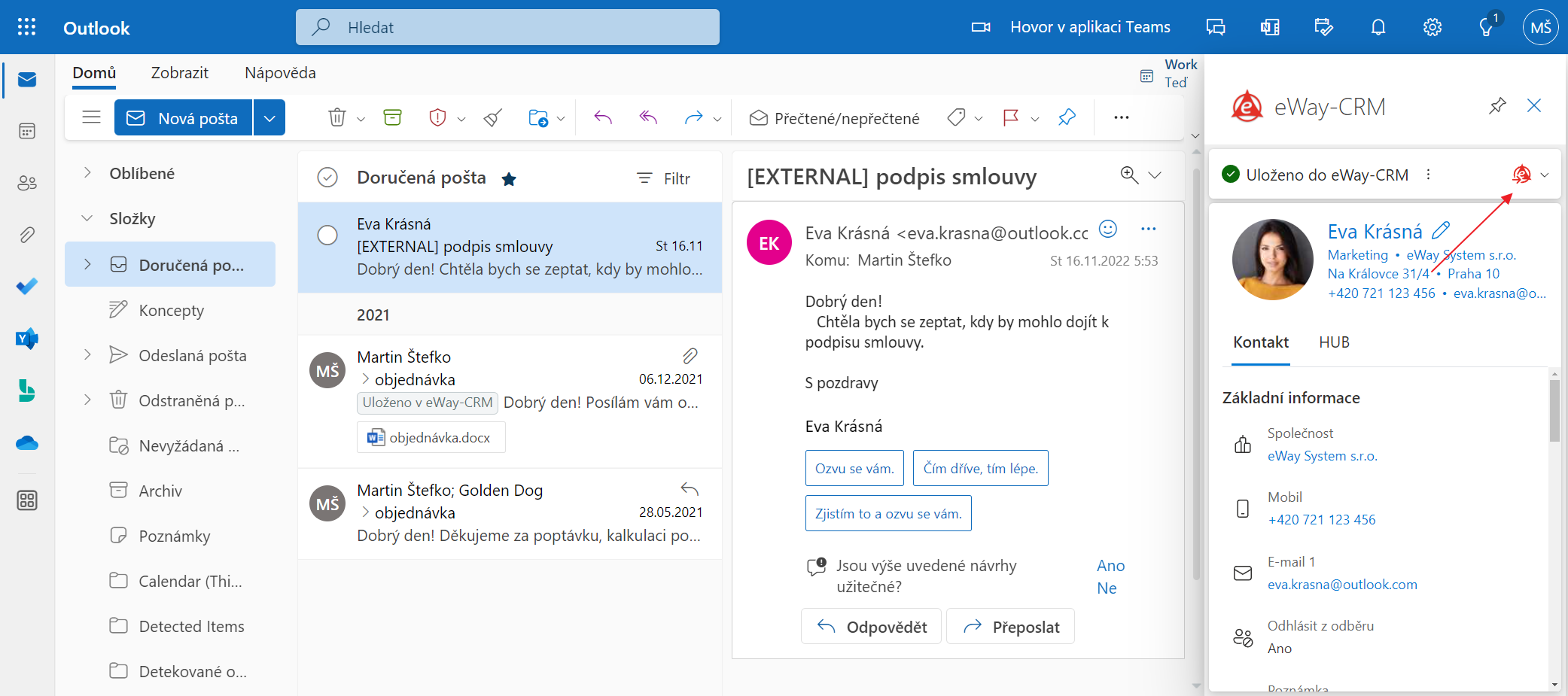 Převést e-mail