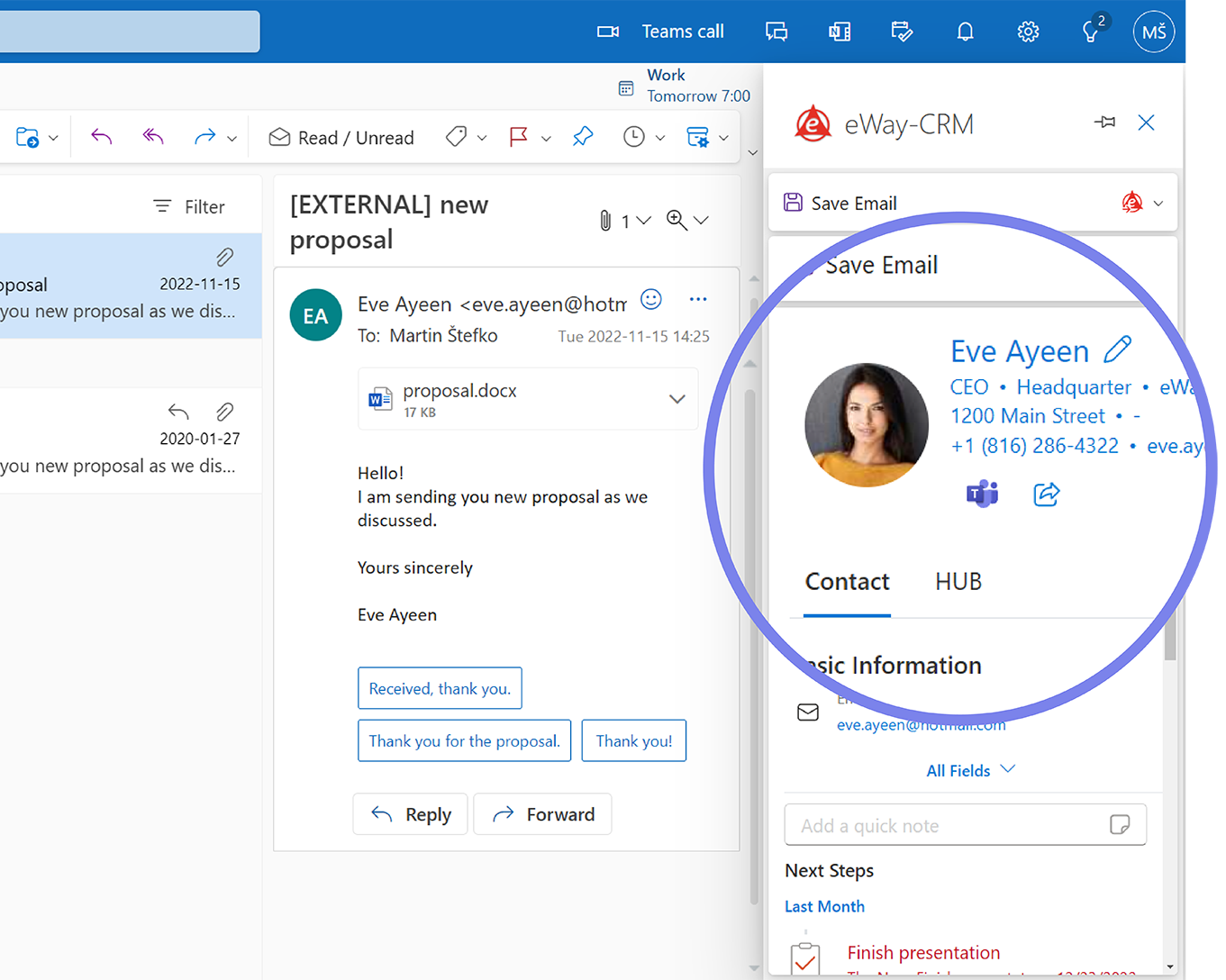 Integrate eWay-CRM s Microsoft Teams