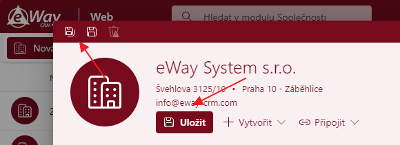 Uložit společnost