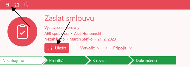 Uložit úkol