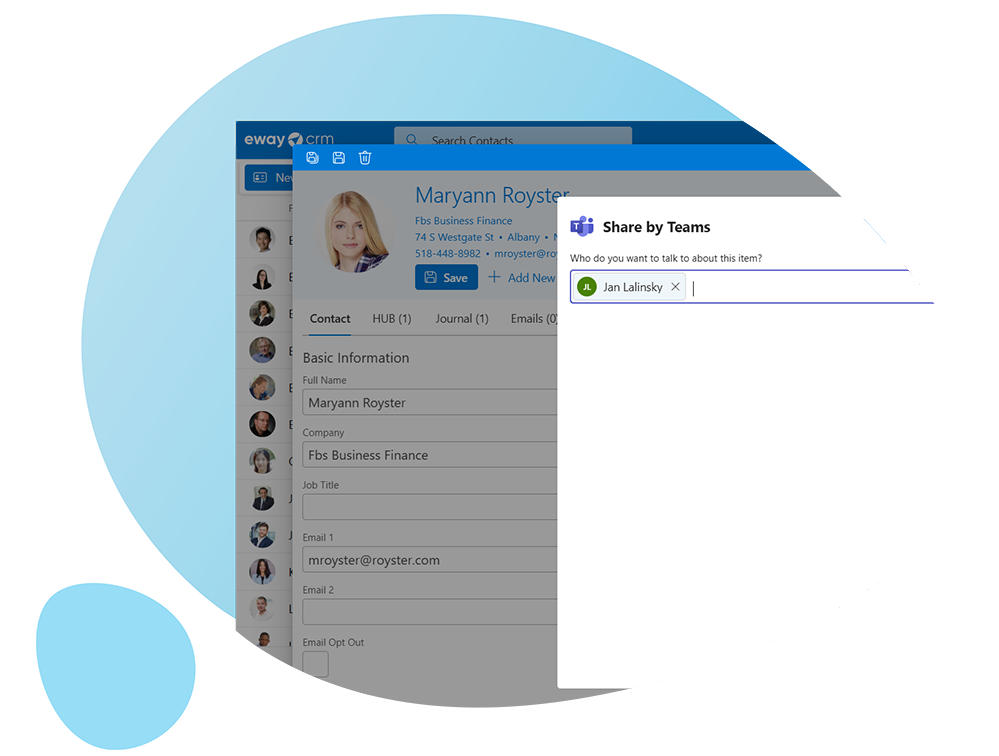 Share by Teams in eWay-CRM Online