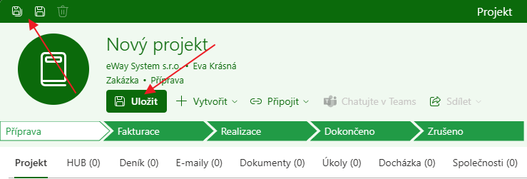 Uložit projekt