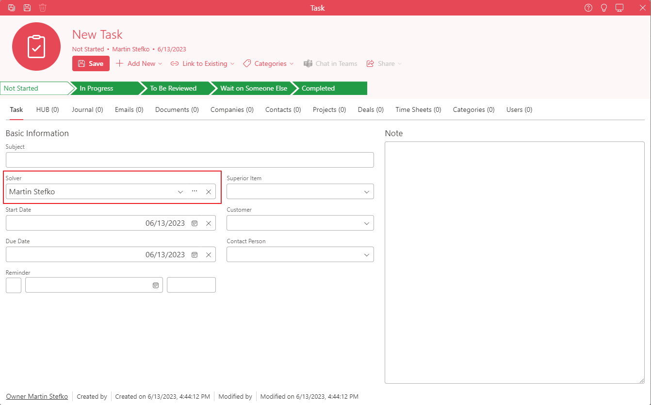 Task With Solver