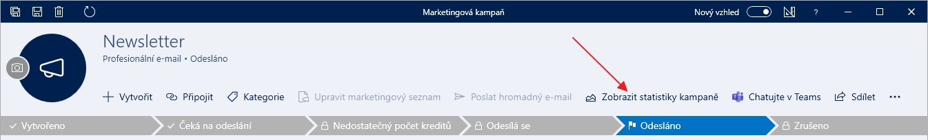 Zobrazit marketingové statistiky