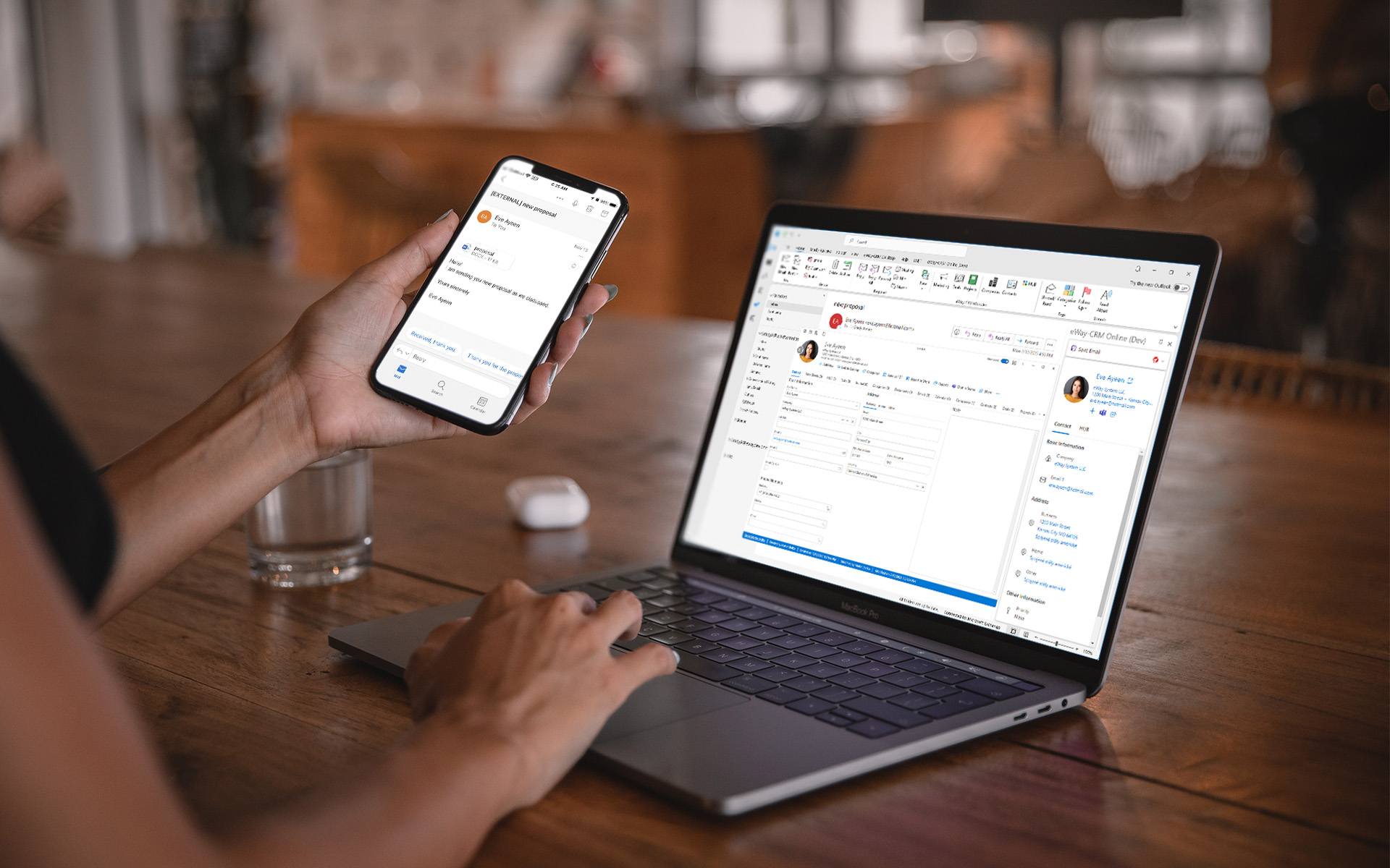 CRM mobile and web versions