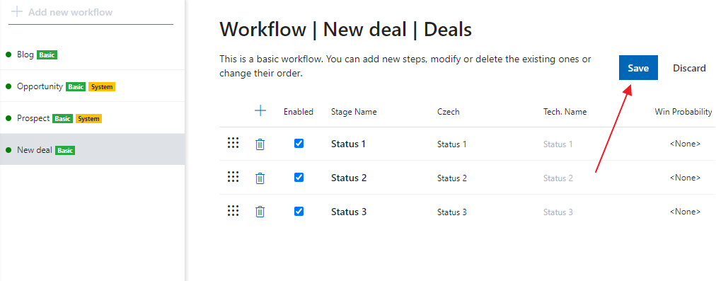 Save New Workflow