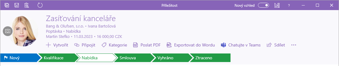 Workflow příležitosti