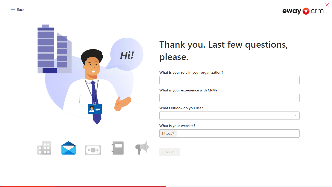 Sign Up to eWayCRM Best CRM in Outlook