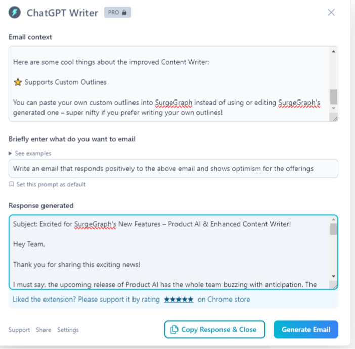 ChatGPT Writer Extension 2
