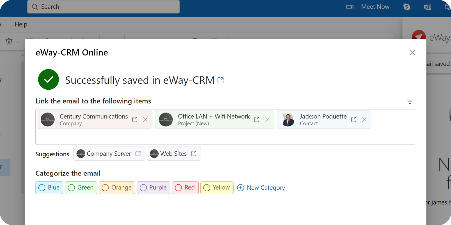 Suggested items in eWay-CRM Online