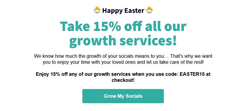 Easter sale newsletter