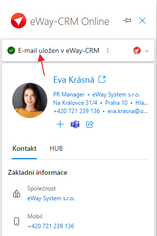 Uložený e-mail