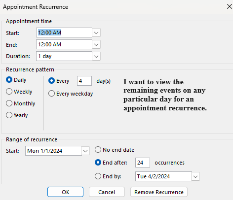 appointment recurrence