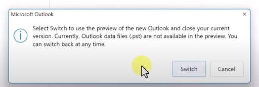 switch to New Outlook