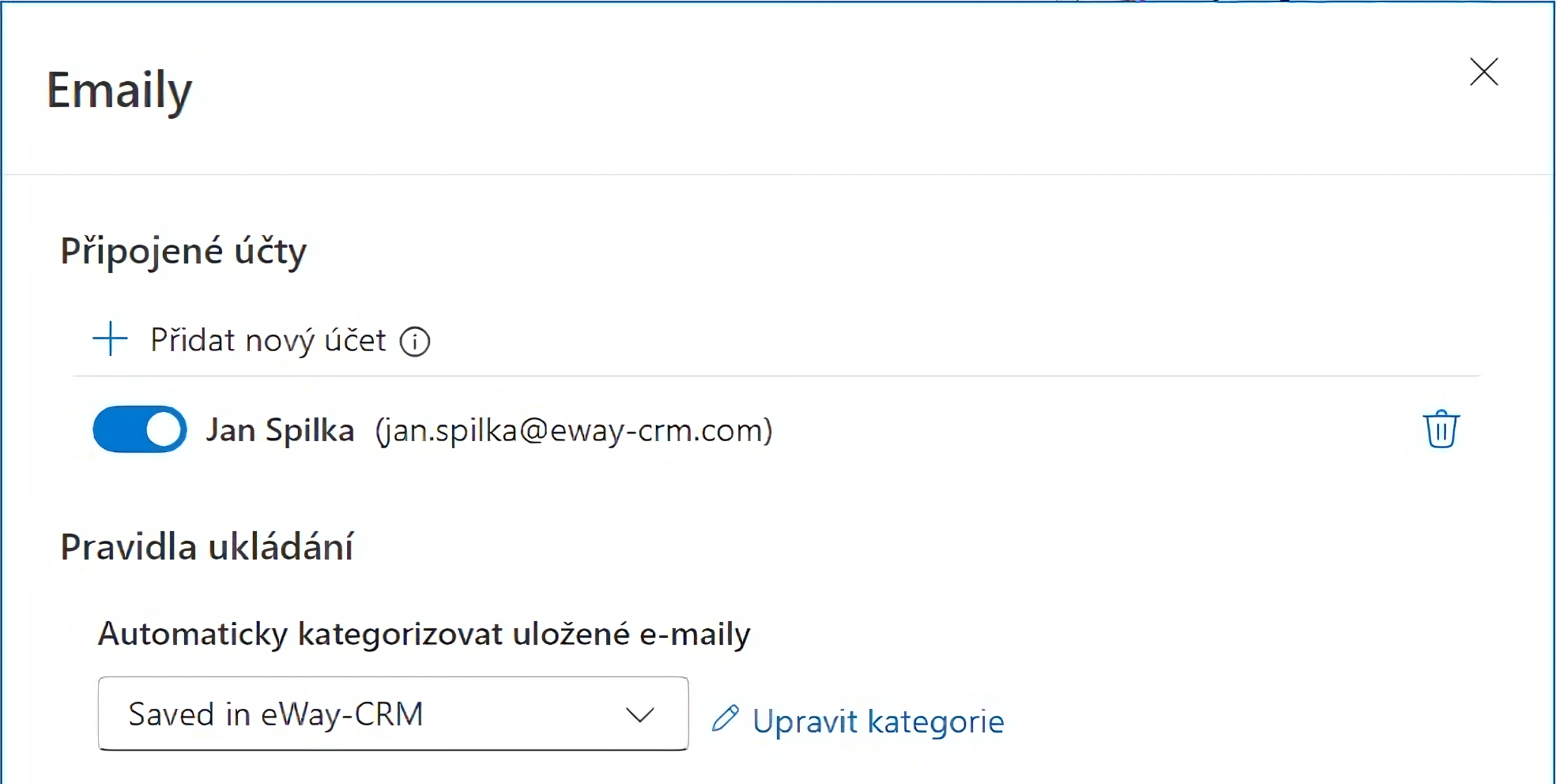 Nastavte sledování e-mailů