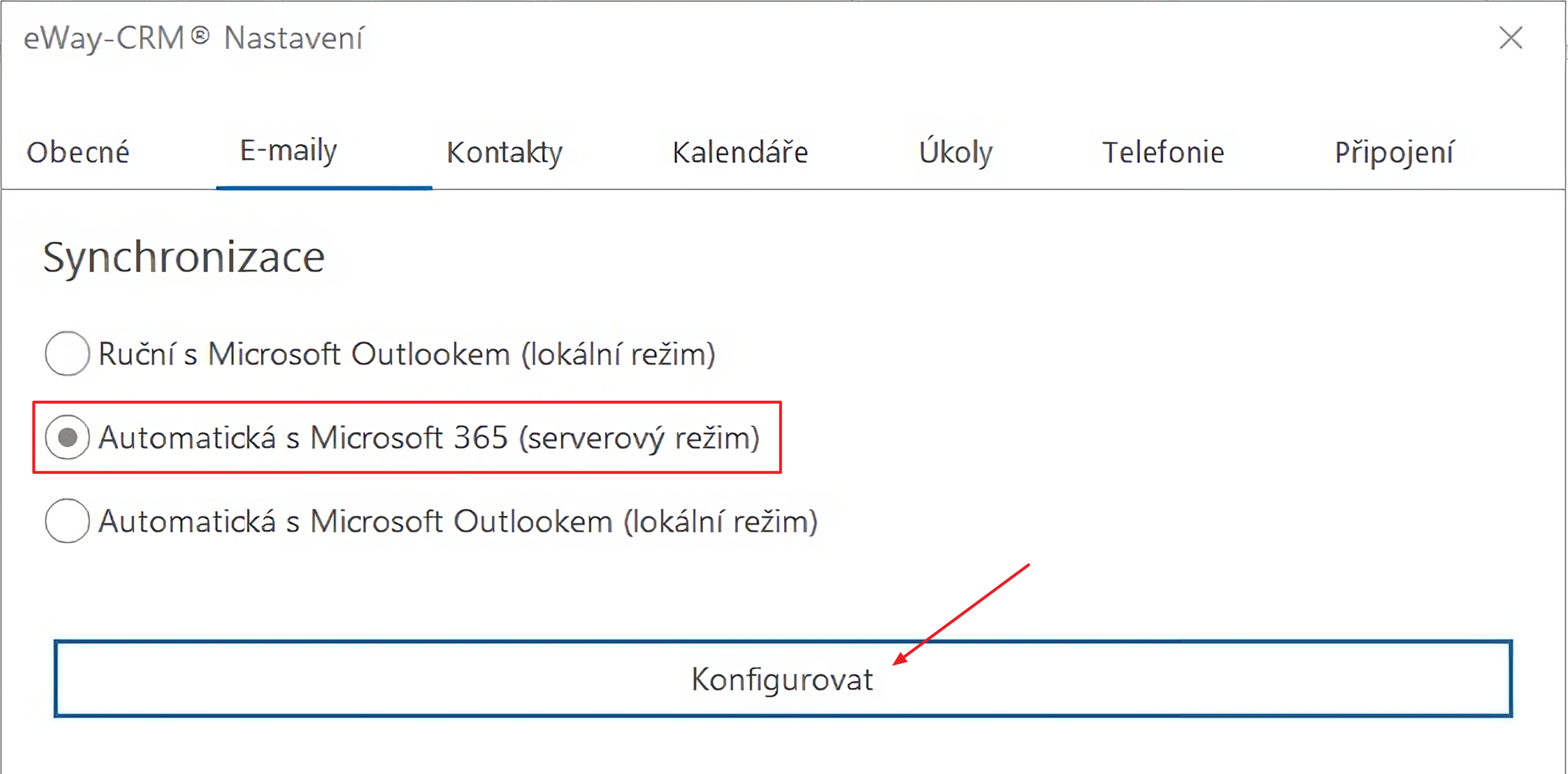 eWay-CRM Nastavení