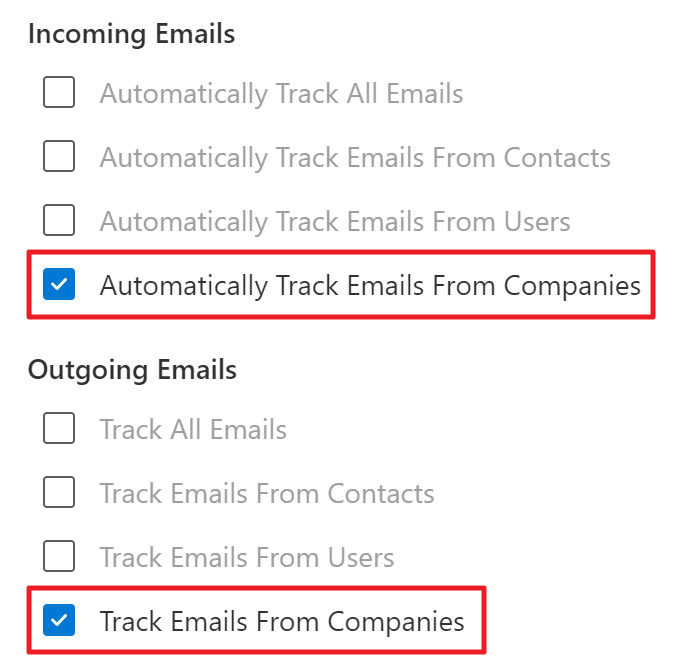 Set Email Tracking for Contacts