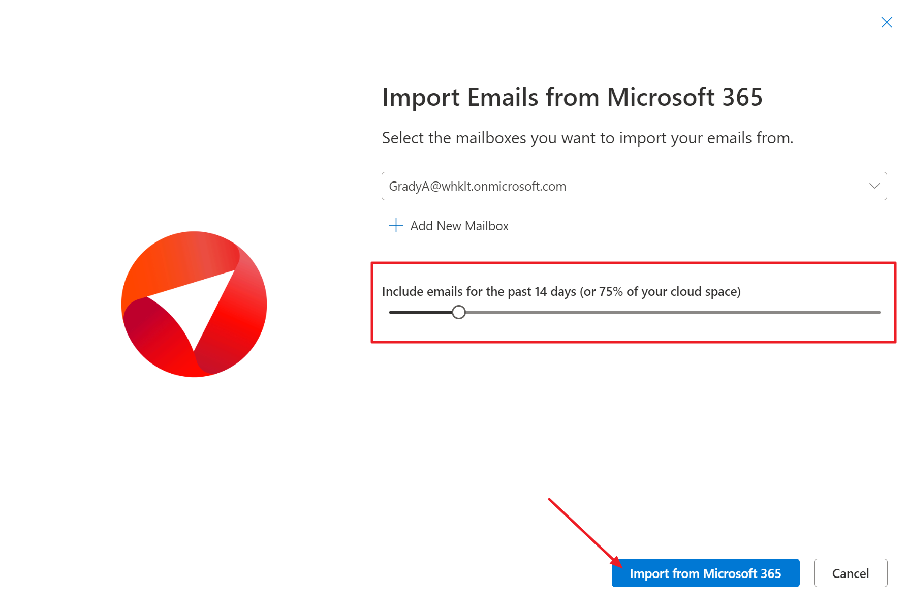 Import existing emails for all contacts