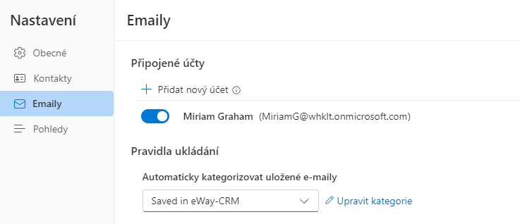 Nastavte sledování e-mailů