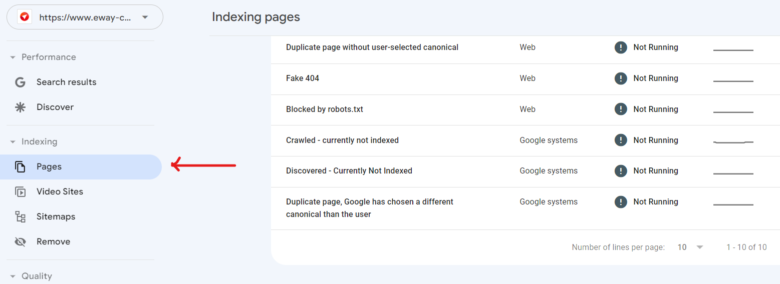 gsc index status check