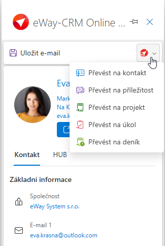 Převést e-mail