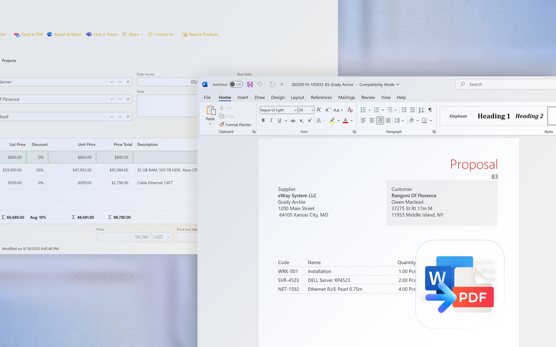 Export to Word