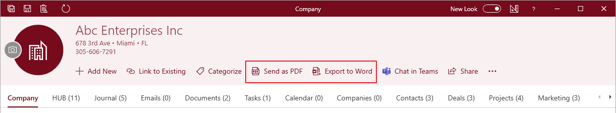 Export to Word - dialog
