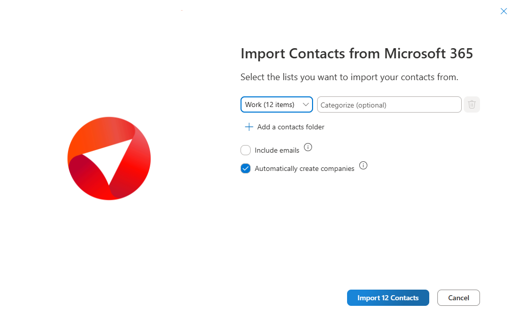 Import dialog