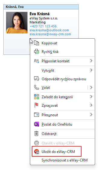 Synchronizovat s eWay-CRM