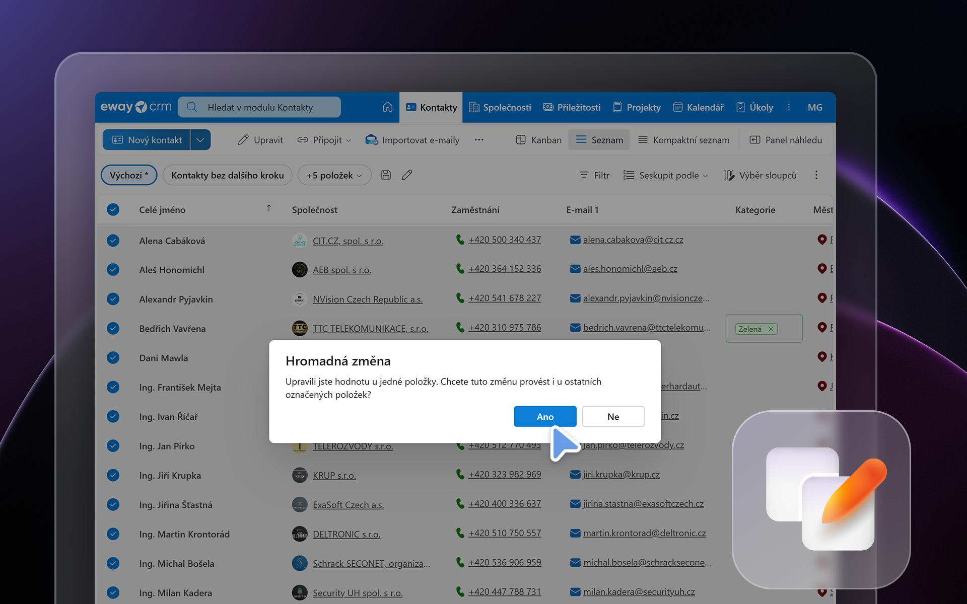 Hromadné úpravy bez limitu