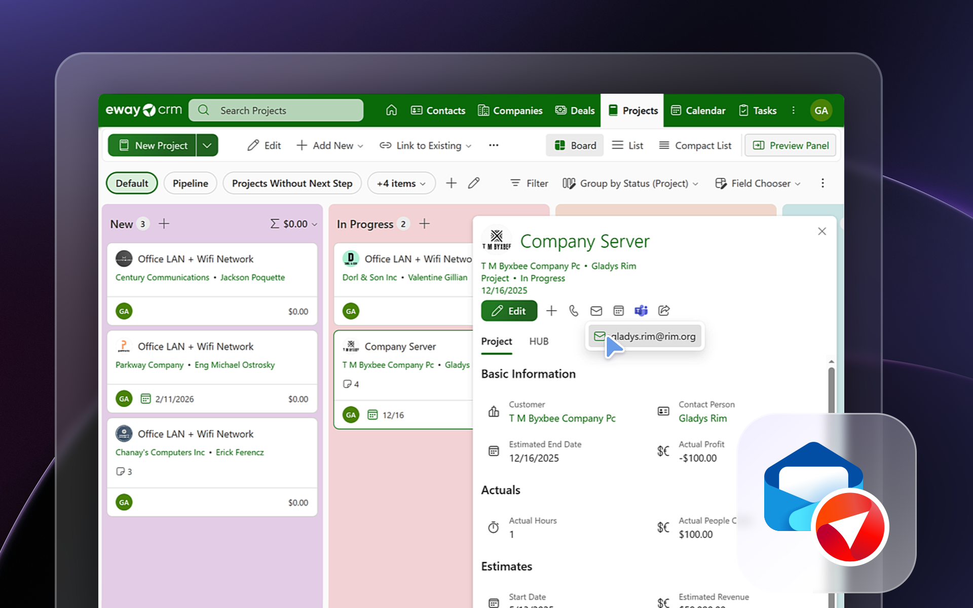 Sending Emails from eWay-CRM Online