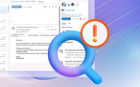 Historie komunikace nově i při psaní e-mailů a plánování schůzek