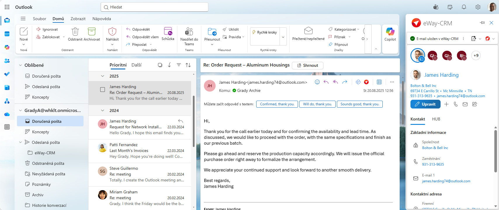 eWay-CRM Online v Outlook Desktop