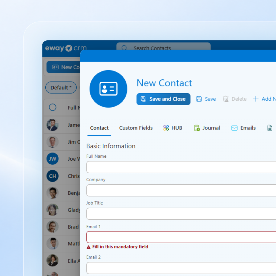 creating a new contact