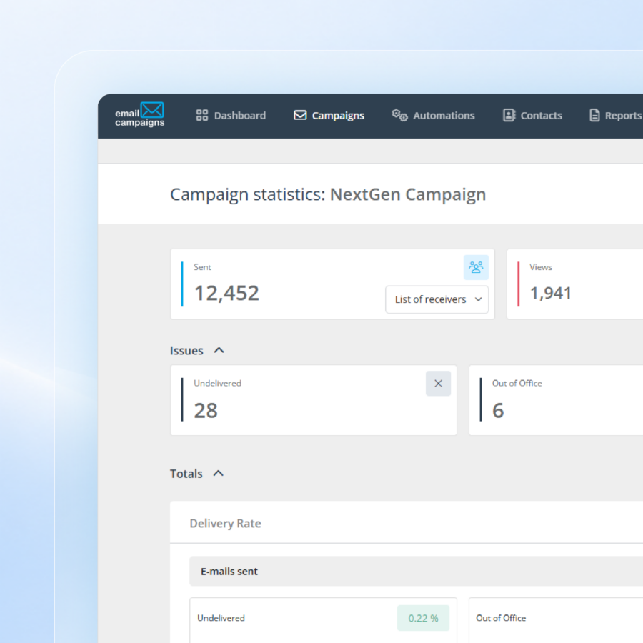 Emailcampaigns report