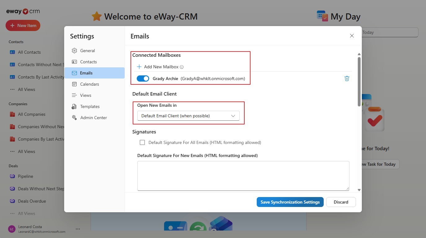 Email accounts