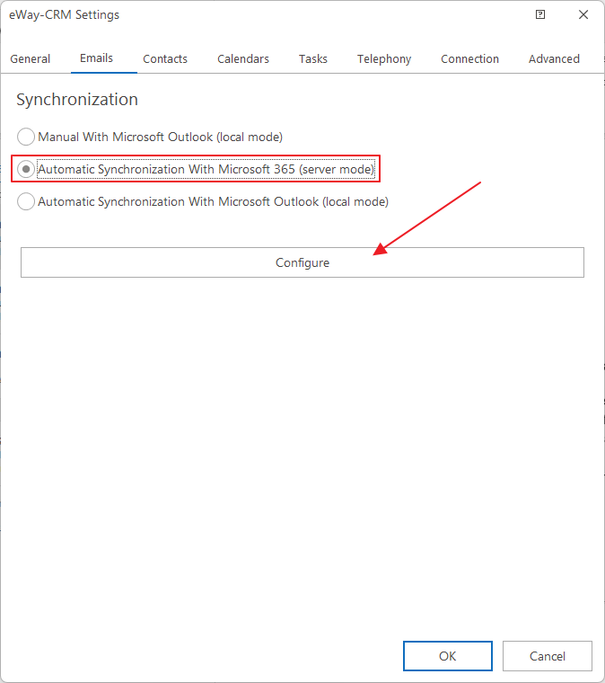 eWay-CRM Settings