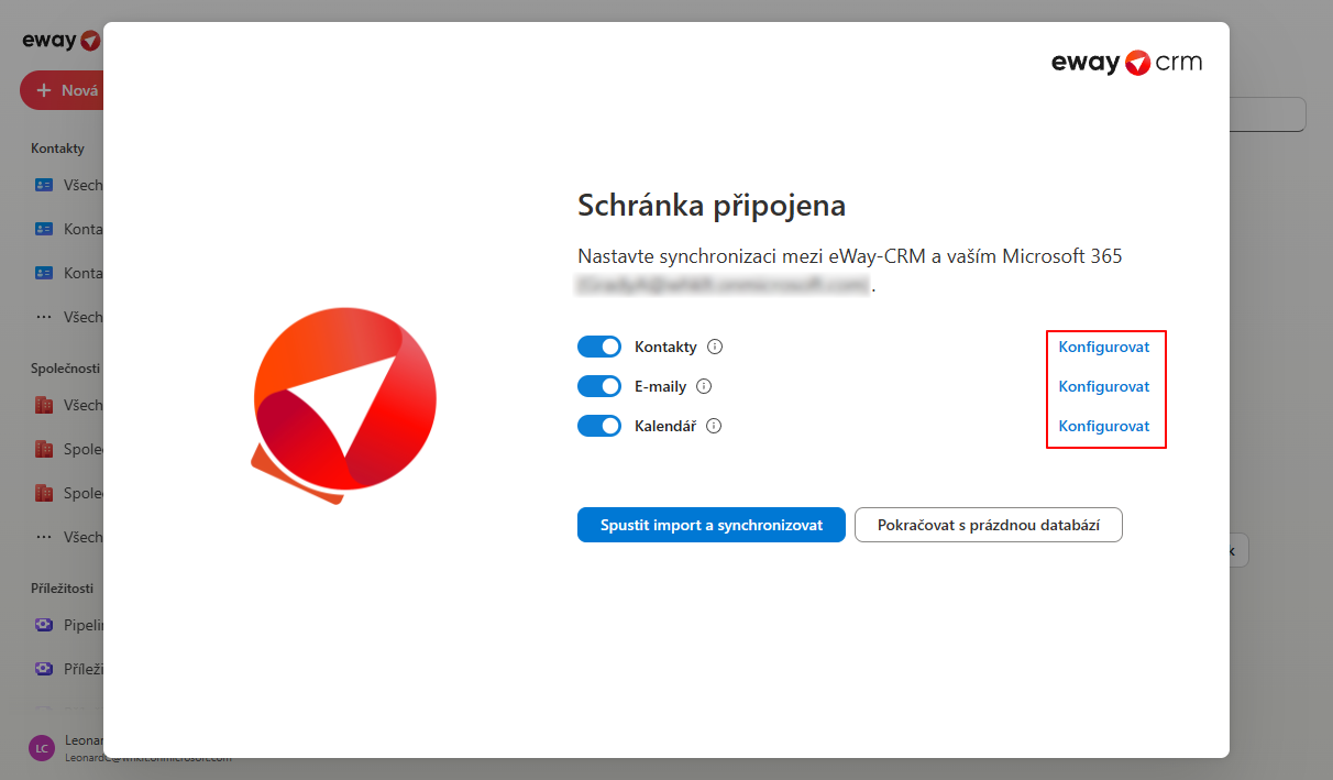 Nastavení importu dat
