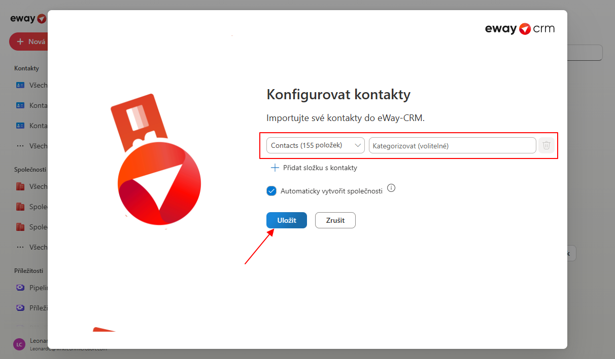 Nastavit import kontaktů